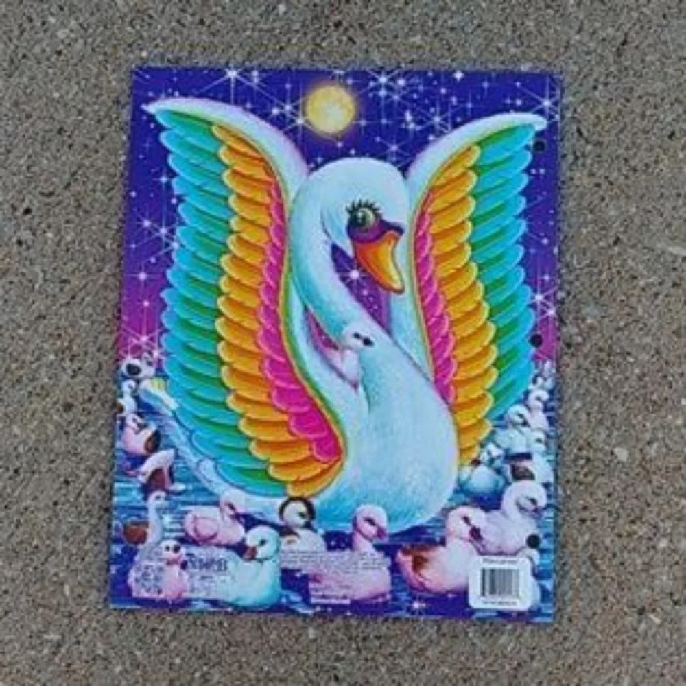 Rare NEW Lisa Frank Folder Swan Folder Lisa Frank